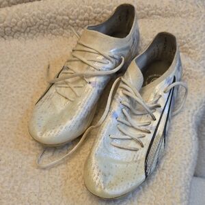 White and Black Athletic Shoes